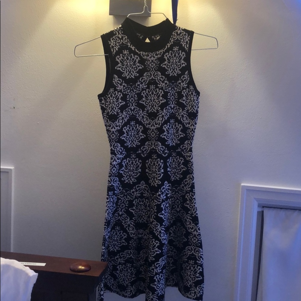 Black and white tight Sweater dress
